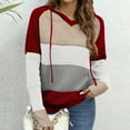 thumbnail image 2 of Giftesty Sweaters for Women Plus Size Women's Long Sleeved V-neck Striped Pullover Knitted Top, 2 of 3