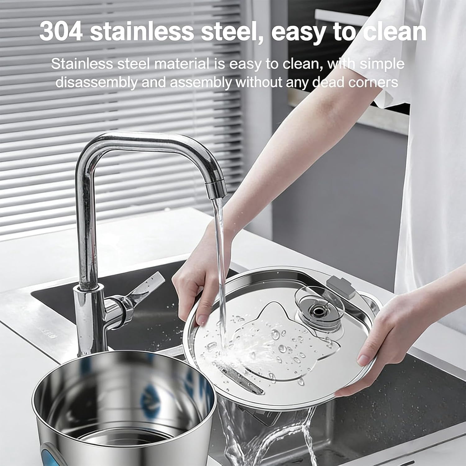 Water Fountain for Dogs, 108oz/3.2L Automatic Stainless Steel Pet Water Dispenser with Filters, Ultra Quiet Pump