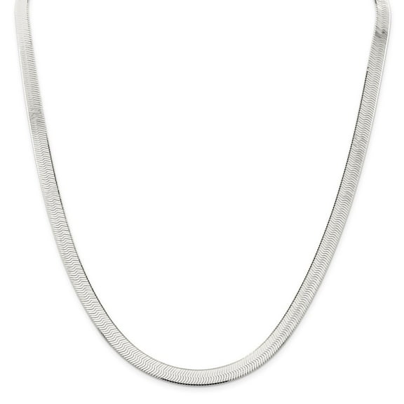 Sterling Silver 7mm Magic Herringbone Chain - 20.0 Grams - 16 Inch - Lobster Claw