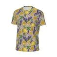 thumbnail image 6 of Wukai Lavender Flowers Print Men's Short-Sleeved Mesh T-Shirt,Quick-Dry Short Sleeve Workout T-Shirt-5X-Large, 6 of 8