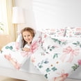thumbnail image 4 of Manfei Romantic Rose Full Size Comforter Sets for Kids, Princess Cute Bowknot Bow Bedding Comforter Set, Flower Floral Bedding Sets, Ultra Soft Home Decor, 3 Pieces, 4 of 8