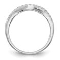 thumbnail image 2 of Solid 14K White Gold Diamond Wedding Band Ring Size 8.5 (.252 cttw.), 2 of 8