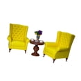 thumbnail image 4 of Juego de sofá americano en miniatura para casa de muñecas, muebles para casa de muñecas, escala 1/12, manualidades, mini adorno, juego de mesa y sofá Amarillo, 4 of 6