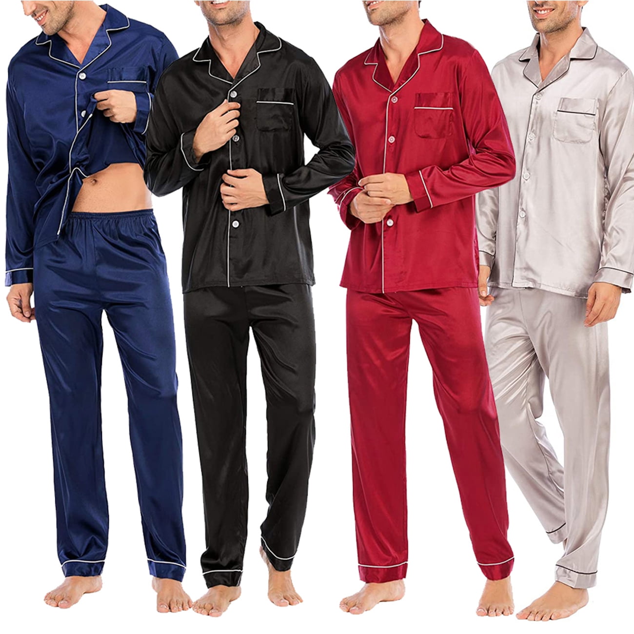 Mens nylon pajamas Clearance