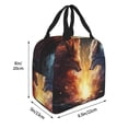 thumbnail image 2 of Disketp Red And White Flame Fox Lunch Bag for Women Men, Leakproof Thermal Cooler Sack Food Handbags Case High Capacity forTravel Work School Picnic, 2 of 5