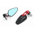 thumbnail image 3 of Red Handlebar End Side Rearview Mirrors, 3 of 6