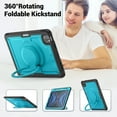 thumbnail image 4 of Case for Apple iPad Pro 11 Inch 4th 3rd 2nd 1st Gen 2022/2021/2020/2019/ for iPad Air 5th 4th Gen 10.9" Case,Hybrid Protective Pencil Holder & Shoulder Strap Kids Friendly Rotating Kickstand,Lightblue, 4 of 7