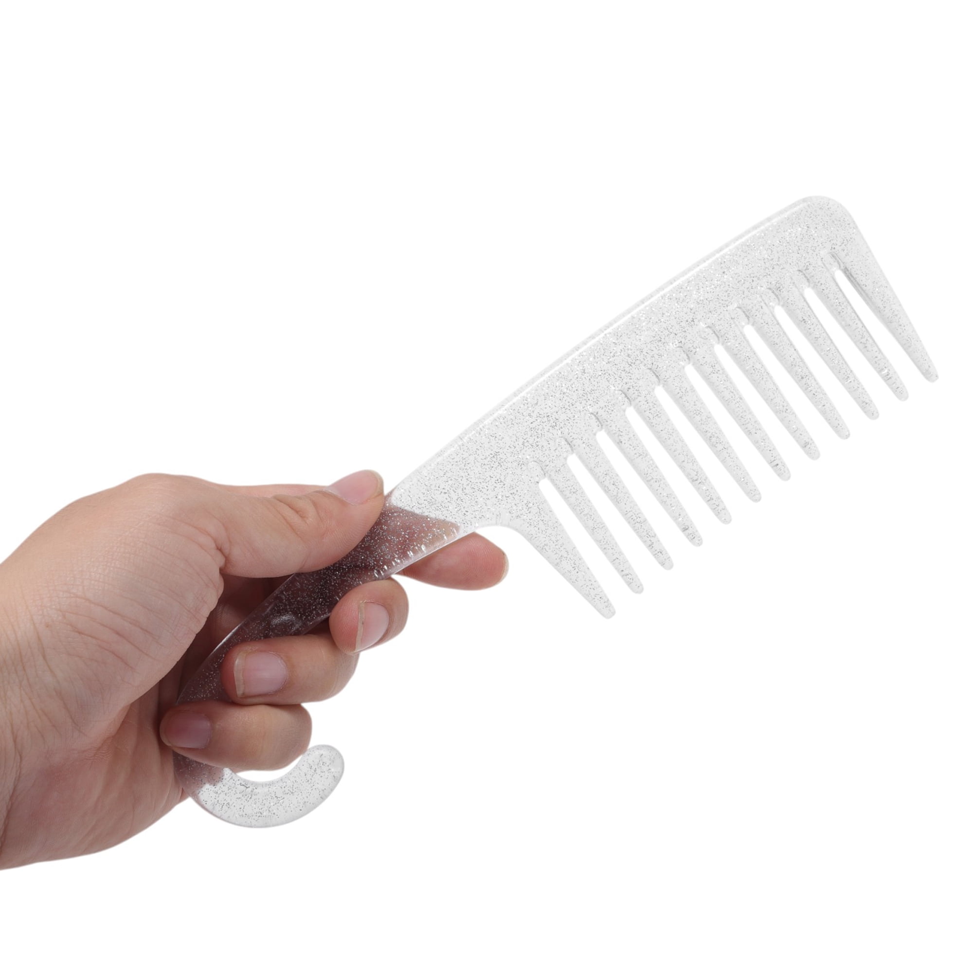 Unique Bargains 1 Pc Durable Large Curved Comb for Curly Hair All Hair Types White