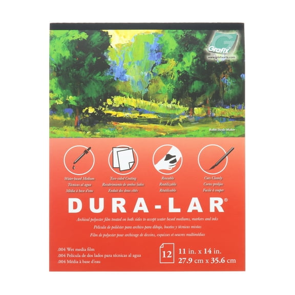 Grafix Wet Media Dura-Lar Pad, .004mm, 11in x 14in