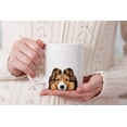 thumbnail image 7 of WIRESTER 11oz 325ml Ceramic Tea Cup Coffee Mug With Handgrip For Gift, Birthday, Anniversary, Christmas - Animal Sable Sheltie Shetland Sheep Dog, 7 of 7