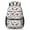 Bulldog and Dog Paw Print White Pattern, variant on Boston Terrier and Rose Orange Pattern 17" Waterproof Oxford School Backpacks for Teens, S-Shape Padded Straps, for School, Travel, Hiking, Camping