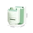 thumbnail image 3 of Gumesh Collapsible Hanging Trash Can, Foldable Kitchen Garbage Can,Plastic Food Waste Bin for Cabinet Door, Waste Basket for Rv Camping Bathroom Bedroom(Green), 3 of 6
