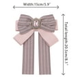 thumbnail image 2 of INSPIRE CHIC Bow Ties Striped Pre-Tied Ribbon Brooch Pin for Women Fashion Pink, 2 of 4