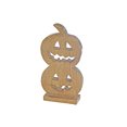 thumbnail image 1 of Décoration Double Citrouille Sculptée En Bois, 1 of 3