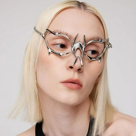 

Metal With Design Irregular Mechanical Style Earrings Lip Rings Adjustable Face Accessories For Men And Women