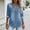 Light Blue, variant on Shirts for Women Casual Women's Denim Blouse Casual V Neck 3/4 Sleeve Loose Tunic Top Vintage Washed Jean Shirt with Side Slit Silver 2X