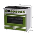 thumbnail image 2 of Akicon 36 Inch Freestanding Gas Range with 6 Sealed Burners Cooktop, 5.2 Cu.Ft. Natural Gas/LP Convertible-AGSAGSB1, 2 of 3