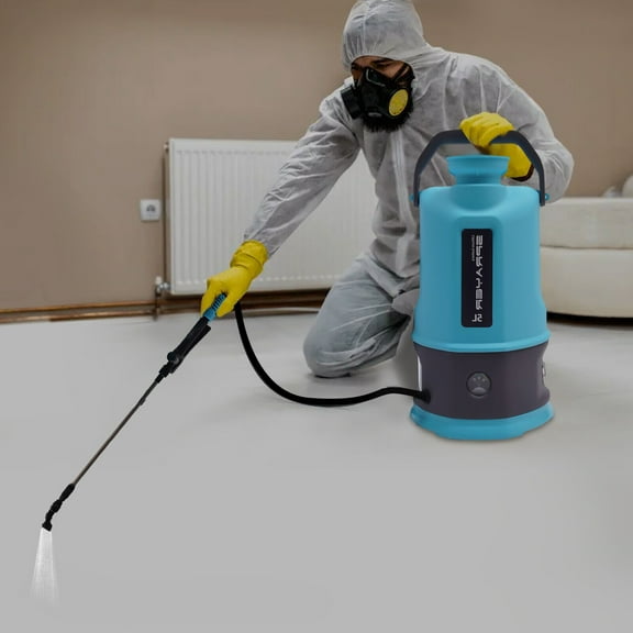 1.32Gallon/5L Battery Powered Garden Sprayer Adjustable Sprayer Wand 2 Nozzles