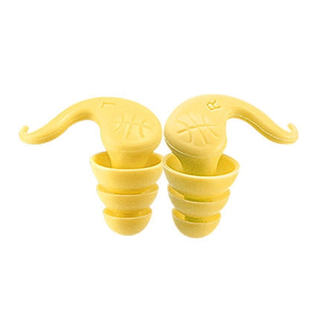 CSChome Reusable Ear Plugs Swimming Ear Plugs 1 Pair Waterproof Silicone Washable Reusable Noise Reduction Work Study Sleeping Bathing Surfing Watersports
