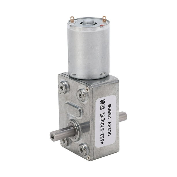 Motorreductor helicoidal de CC 4632 370, minimotor de turbina helicoidal de doble eje de aluminio y latón para ventilador eléctrico, CC 24 V, 23 RPM