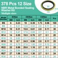thumbnail image 2 of Kit surtido de arandelas selladoras XBVV, 378 piezas, aglomeradas con metal NBR, 2 of 9