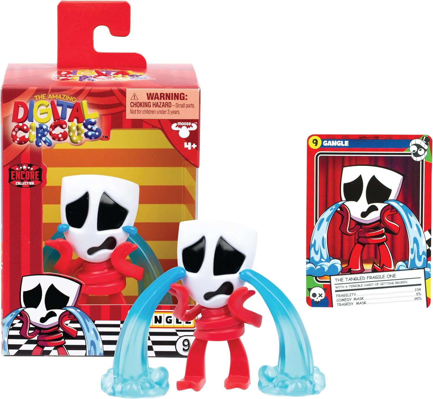 Amazing Digital Circus Gangle Vinyl Figure, 4" Collectible and Collector Card , Ages 4+