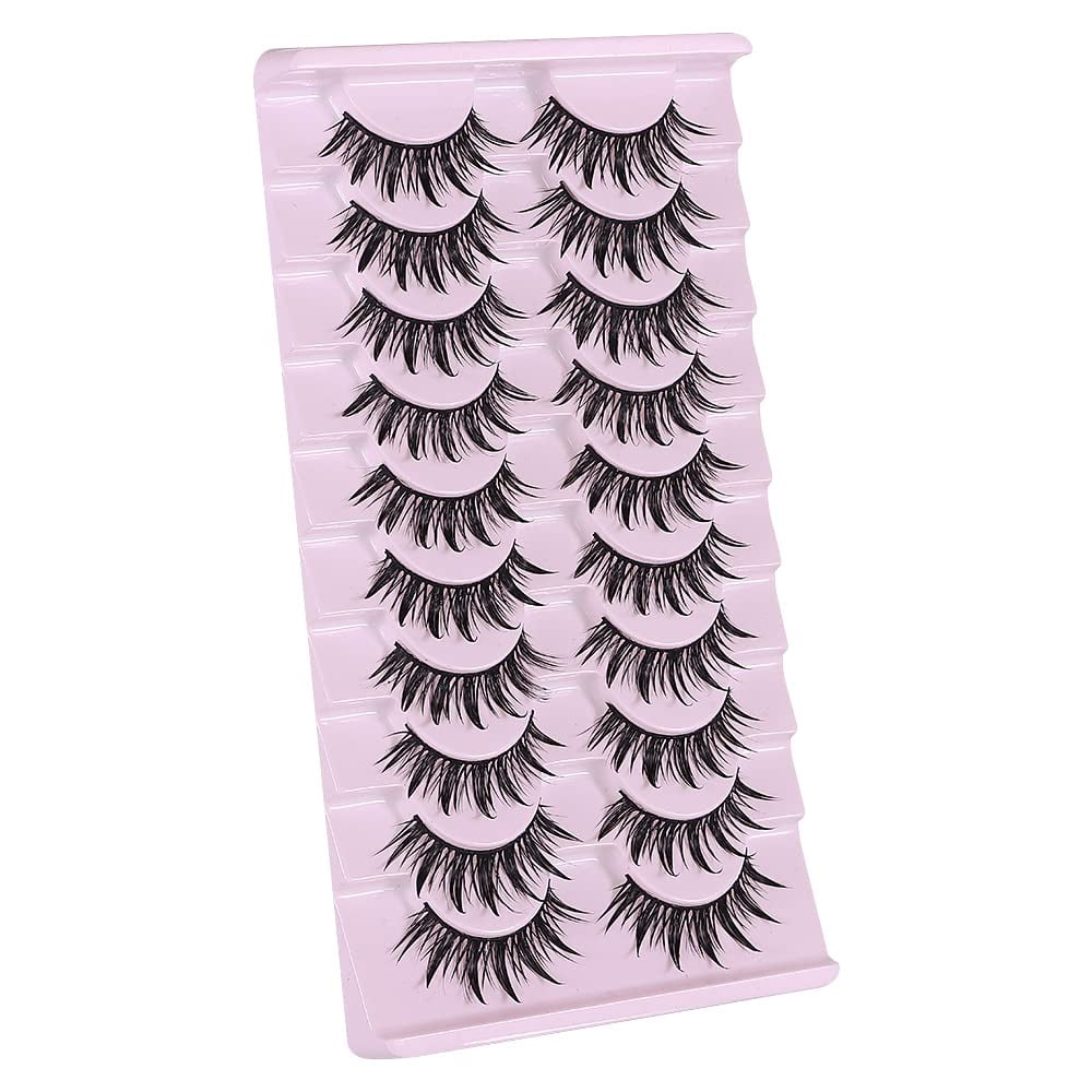 10 Pairs Anime Cosplay Lashes Spiky Manga Style Lashes Janpanese 16mm  Extension Natural Manhua Doll Eye Lashes Halloween/Party Makeup Look by  AUGENLI