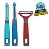 Tasty Peeler Set, 3 Piece, Stainless Steel Julienne, Straight and Serrated Peelers, 11.5"x4.5"x0.5", Dishwasher Safe
