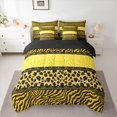 thumbnail image 2 of Homewish Cheetah Zebra Print Bedding Comforter Set 7-Piece for Teens Female Men,Retro Vintage Aesthetic King Bedding Sets,Abstract Geometric Stripes Ultra Soft Bed Sheets,Lightweight Room Decor, 2 of 8