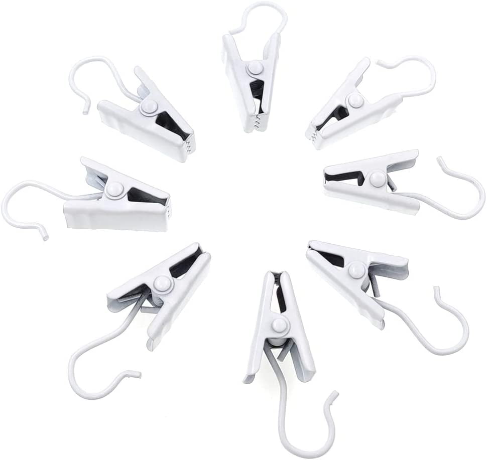 Stainless Steel Curtain Clips 100 Pack, Hooks for Hanging String Lights, Photos, Art Craft and