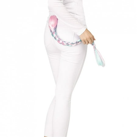 Unicorn Tail Adult Costume Accessory Pastel Braid