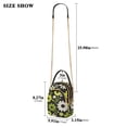 thumbnail image 2 of FORMRS Crossbody Bag for Women Quilted Travel Shoulder Cell Phone Purse with Chain Strap Handbag, Green Flower Pattern, 2 of 7