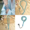 thumbnail image 2 of Smooth Islamic Prayer Bead Necklace 33 Bead For Travel Mosque Visits And Comfortable Grip Religious Meditation Practice Tangerine, 2 of 4