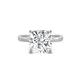 thumbnail image 4 of Charles & Colvard 14K White Gold Moissanite 9.0mm Cushion Solitaire Ring- Size 9.5 3.30ct DEW, 4 of 8