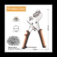 thumbnail image 2 of Grommet Tool Kit Kit - Grommet Punch Set Including 500Pcs 3/8 Inch Grommets for Fabrics,Canvas,,and More, 2 of 7