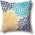 thumbnail image 4 of Housses de Coussin Bleu Jaune 18X18 Ensemble de 4 Style Ferme, 4 of 4