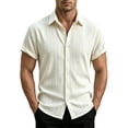 thumbnail image 3 of IhhxPro Men's Short Sleeve Button down Shirt Fit Breathable Casual Summer Button-Up Top S-2XL, 3 of 9
