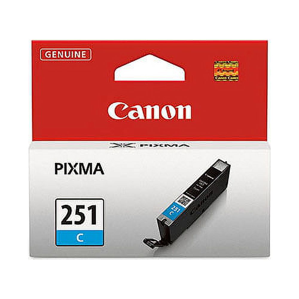 Canon CLI-251C, Cyan, Original Ink Tank - for PIXMA iP8720, IX6820, MG5520, MG5522, MG5620, MG5622, MG6420, MG6620, MG7120, MG7520 - image 3 of 8