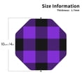 thumbnail image 3 of Balery 6 Pcs Purple Buffalo Plaidleather Coasters Set, Drink Table Cup Coasters For Living Room Kitchen Coffee Decor, 3 of 9