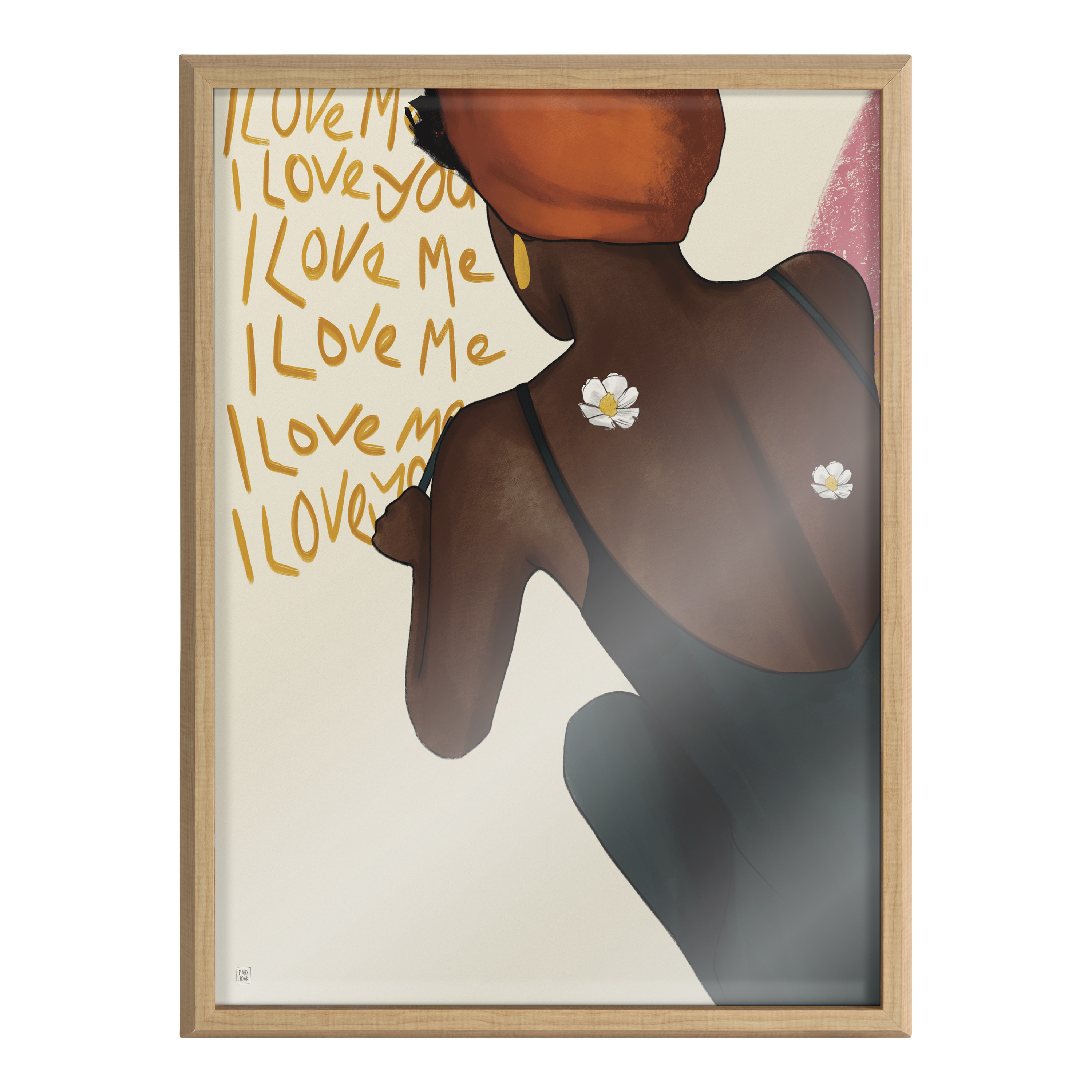 Blake I Love Me I Love You 18 in x 24 in Framed Painting Art Prints, by Kate and Laurel