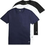 POLO RALPH LAUREN Slim Fit w/Wicking 3-Pack Crew Undershirts Andover Heather/Bali Blue/Cruise Navy 2 XL