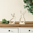 thumbnail image 2 of Melrose Weathered Bunny Outline Figurines - 10.75" - Set of 2, 2 of 3