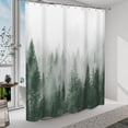 thumbnail image 2 of SIXLON Forest Shower Curtain with Hooks,Polyester Green Bathroom Curtains,72"x72", 2 of 7