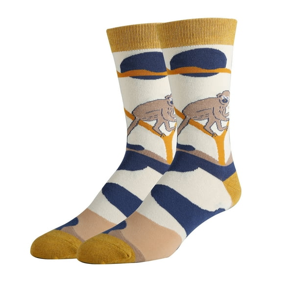 Mens Colorful Novelty Dress Socks, Isla Moon, Soft Cotton Crew Socks Cool Fashion Socks