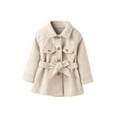 thumbnail image 1 of ZAXARRA Kids Girl Jackets Solid Color Long Sleeves Button Closure Coat, 1 of 9