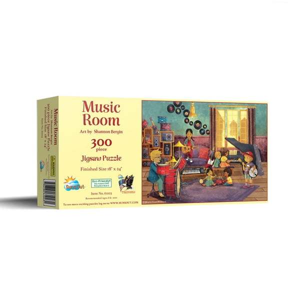 SUNSOUT INC - Music Room - 300 pc Jigsaw Puzzle by Artist: Shannon Bergin - Finished Size 18" x 24" Music - MPN# 61023