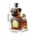 thumbnail image 3 of Mbvtdt Decorative Bulldog Shaped Whiskey Decanter,Airtight Lid 3D Design Empty Container,300ml Liquor Decanter,Clear Glass Liquor Bottle,For Beverage Alcohol Wine Drinks Commercial Display, 3 of 8