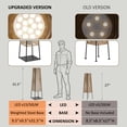 thumbnail image 3 of Outdoor Rattan Solar Floor Lamp Set of 2 -  Natural, 3 of 8