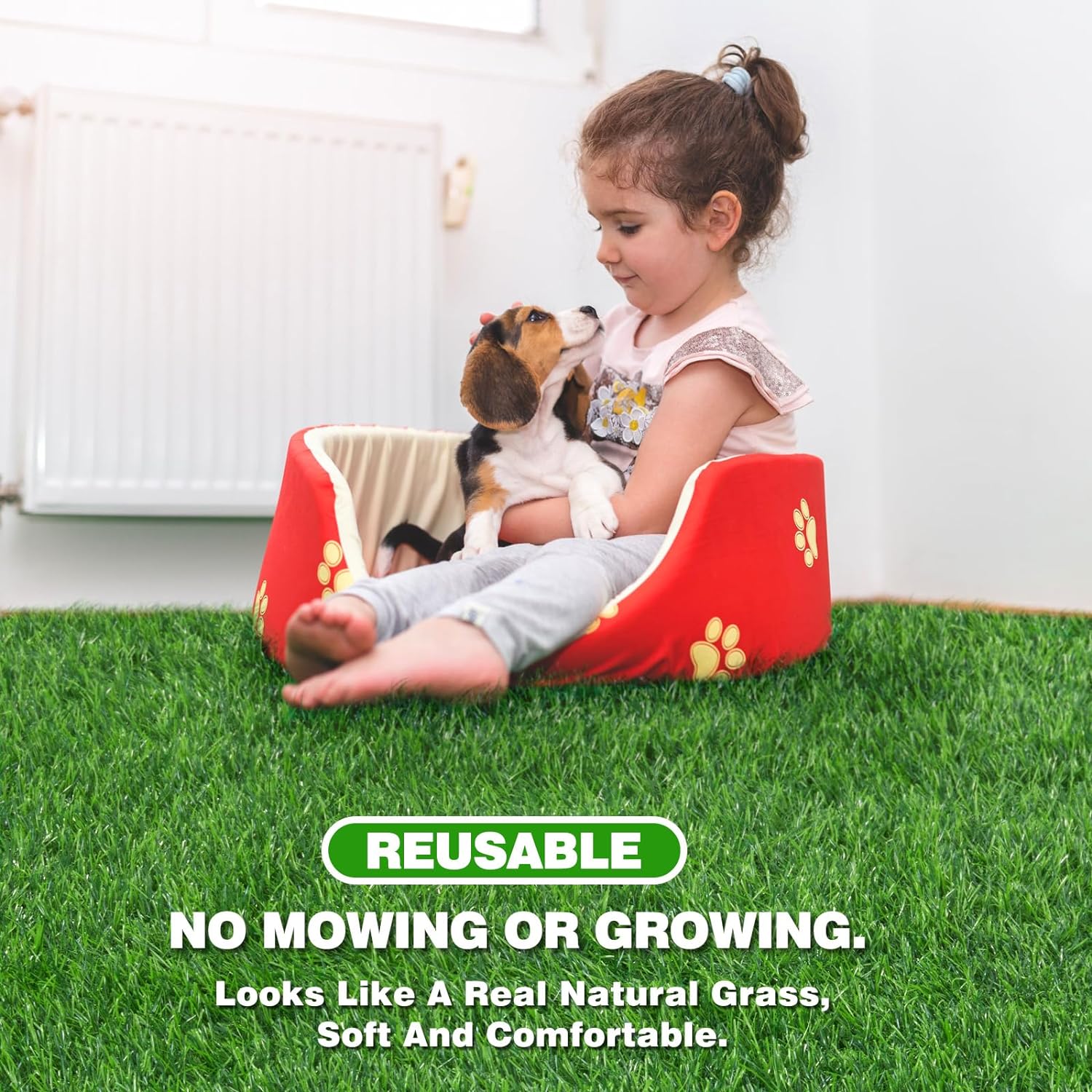 Sanmadrola Artificial Dog Grass Pad, 18x22 Inches, 2 Pack photo 3