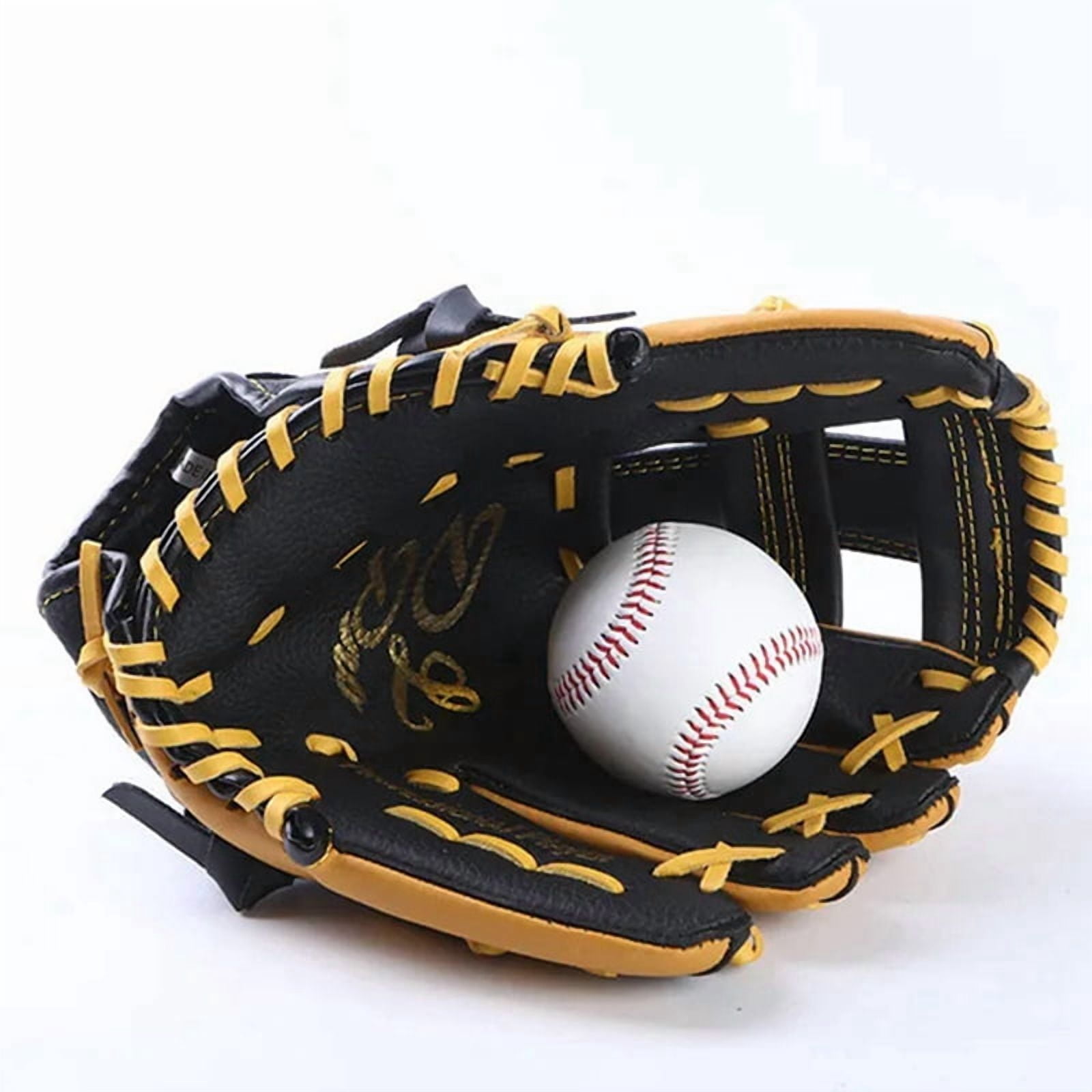 Professional Baseball Gloves Youth Adult Leather Baseball Gloves Softball Training Catcher Gloves 11.5 Inches,1 x Baseball glove